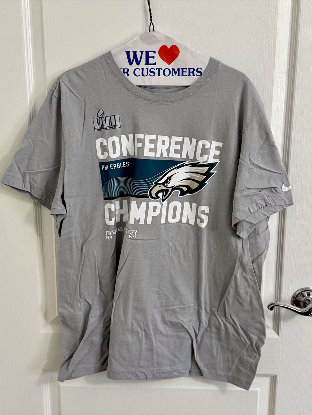 Nike Gray Philadelphia Eagles Conference Champions T-Shirt